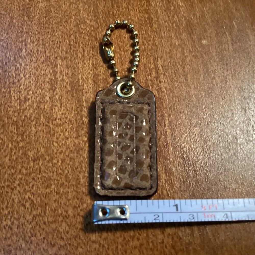 Coach Tan/Brown Bag Tag/Hang Tag